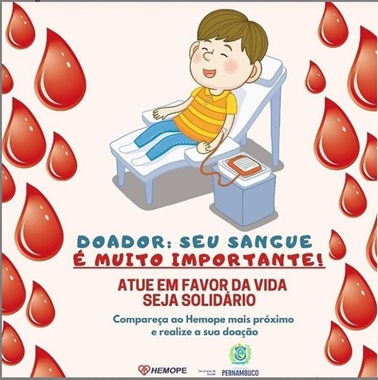 Campanha de conscientização doação de sangue