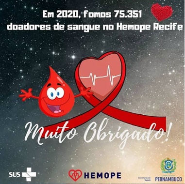 Agradecimento doadores de sangue 2020